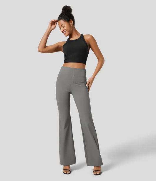 High-Waisted Flare Work Pants