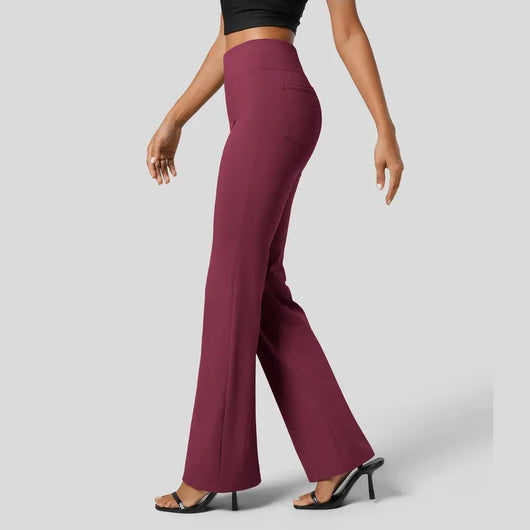 High-Waisted Flare Work Pants