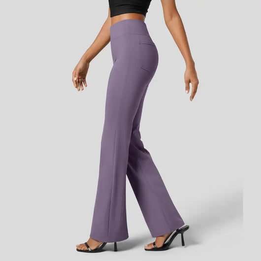 High-Waisted Flare Work Pants
