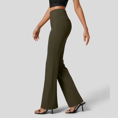 High-Waisted Flare Work Pants