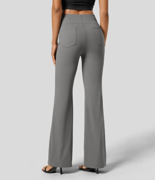 High-Waisted Flare Work Pants