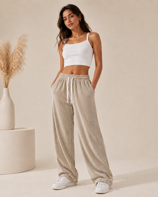 Women's Corduroy Straight-Leg Pants