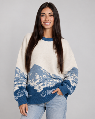 Oversized Graphic Knit Sweater