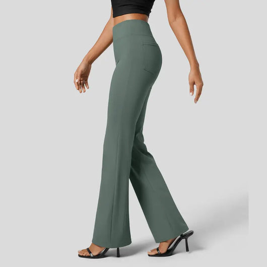 High-Waisted Flare Work Pants