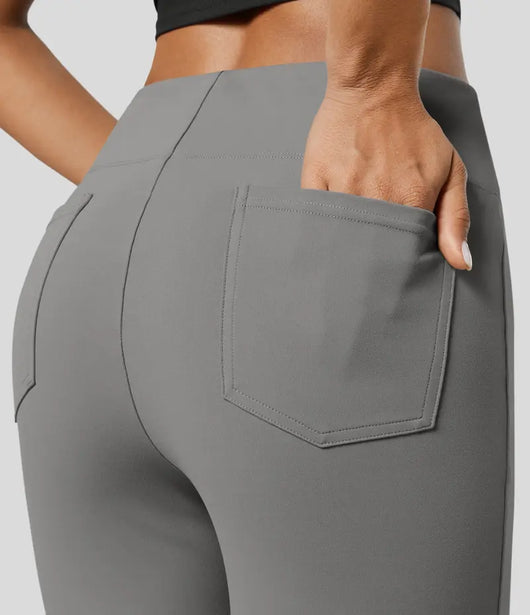 High-Waisted Flare Work Pants