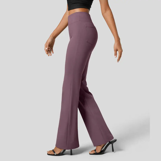 High-Waisted Flare Work Pants